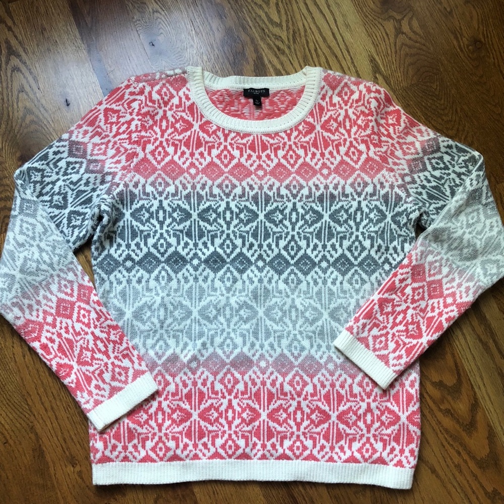 Talbots fair isle sweater